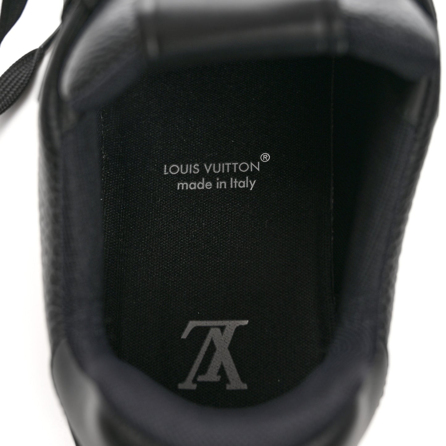 Calfskin Monogram Eclipse Mens LV Trainer Sneakers 8 Black