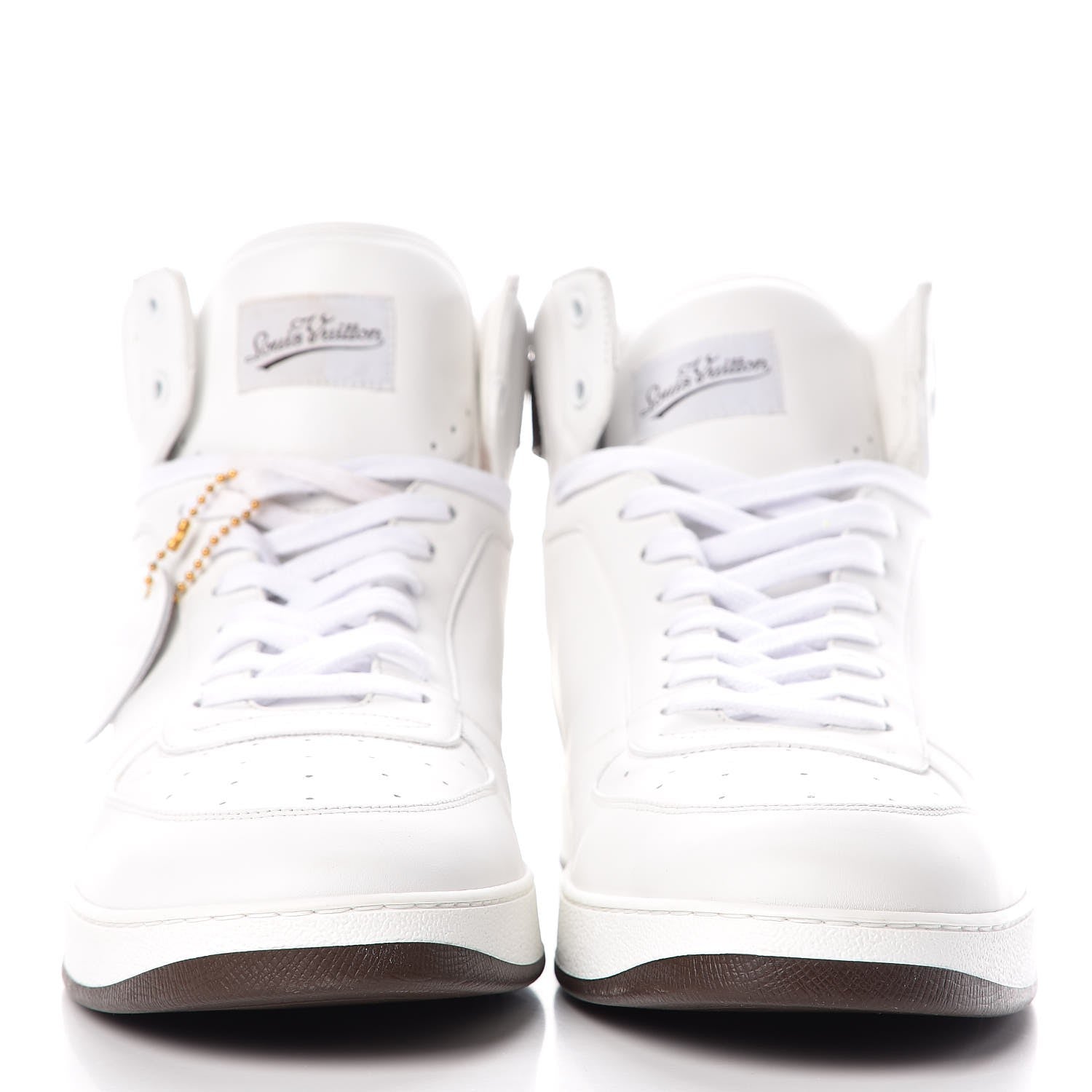 Louis Vuitton Calfskin Monogram Rivoli High Top Sneakers 12 White 2 of 9