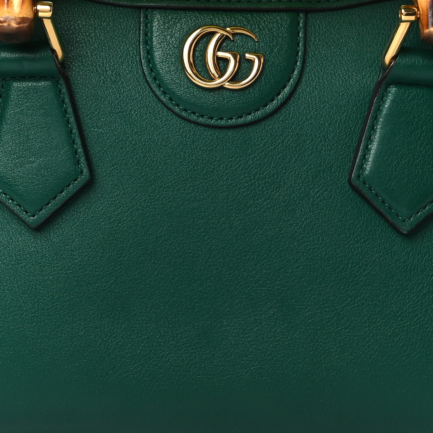 Wonka Grain Calfskin Mini Diana Tote Bag Green Yellow Fluo