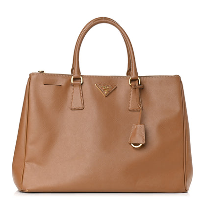 Prada Saffiano Large Galleria Double Zip Tote Caramel 1 of 11