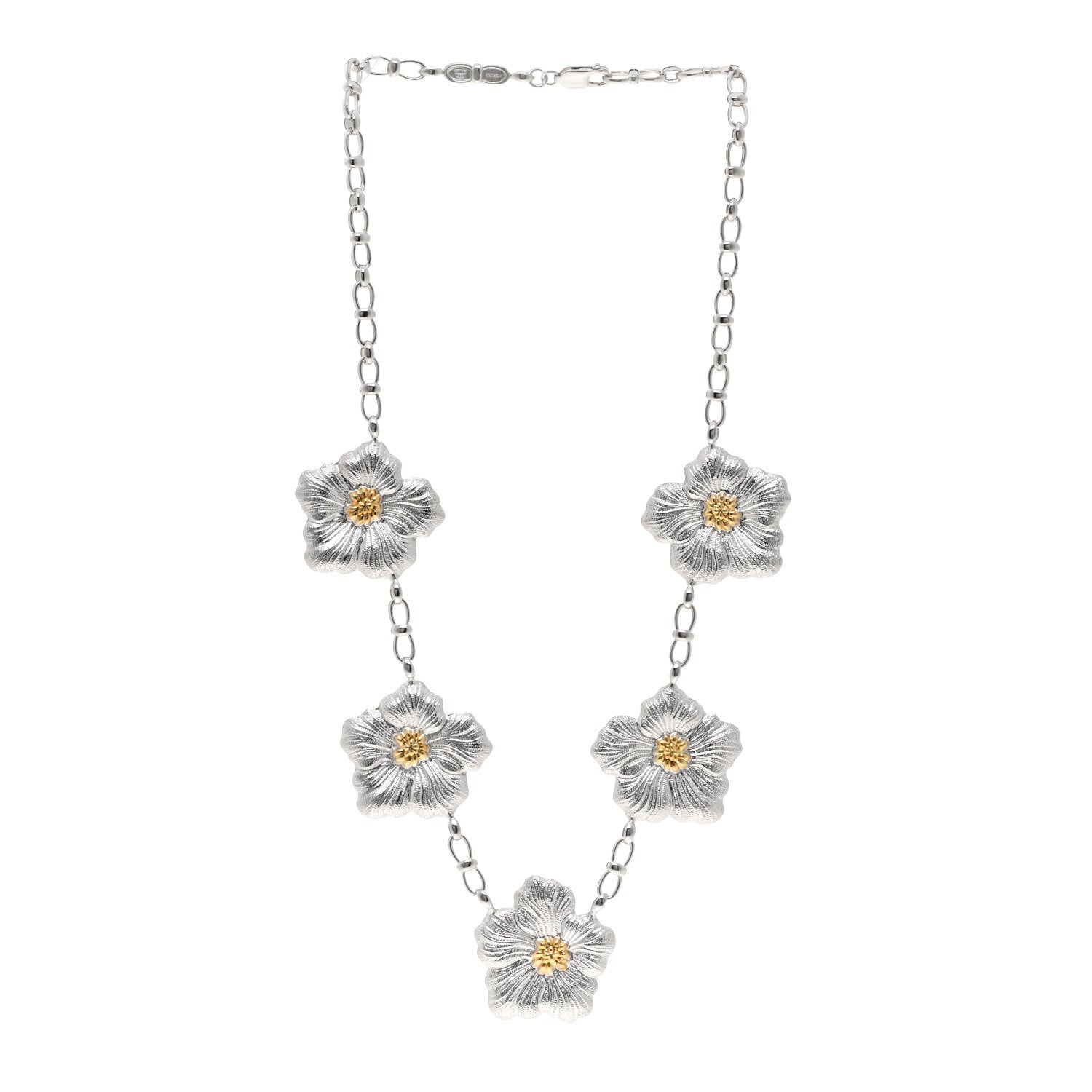 Buccellati Sterling Silver Vermeil Blossom Necklace 3 of 4