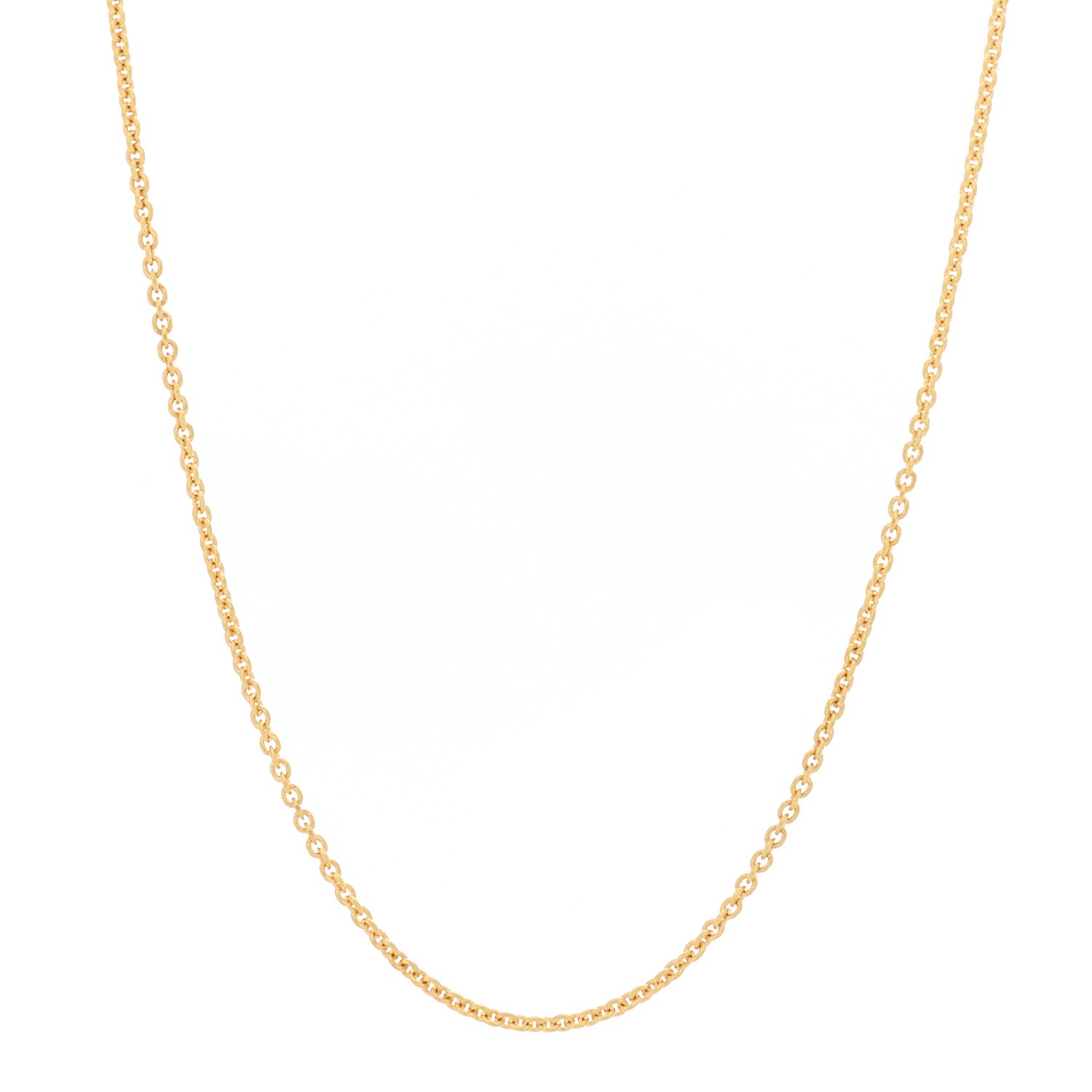 Bulgari 18K Yellow Gold 1.75mm Chain Necklace 16" 1 of 5