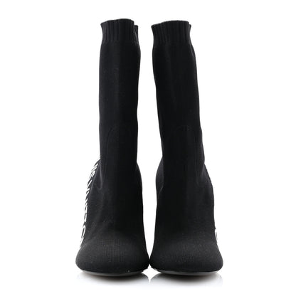 Louis Vuitton Stretch Fabric Silhouette Ankle Boots 37 Black 2 of 7