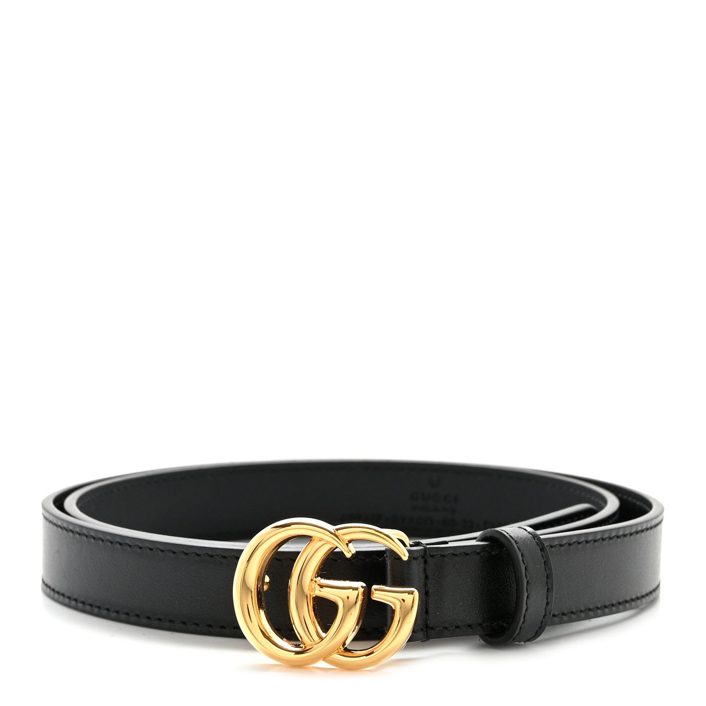 Calfskin Double G 20mm Belt 80 32 Black