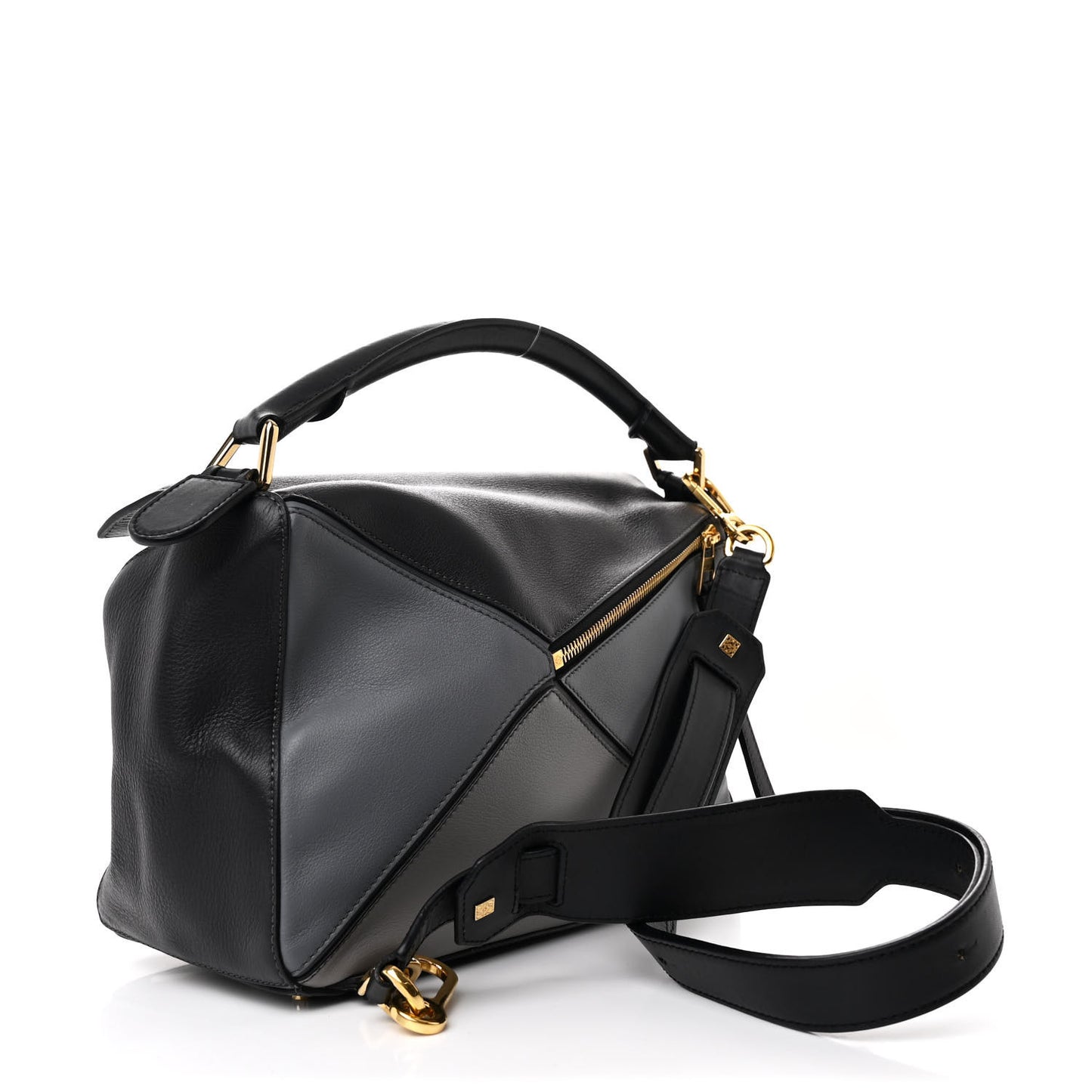 Calfskin Medium Puzzle Bag Grey Multito