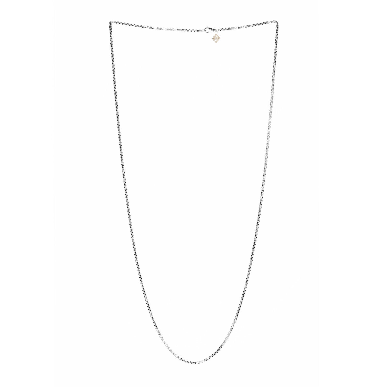 David Yurman Sterling Silver 14K Yellow Gold 2.7mm Box Chain Necklace 34" 3 of 5