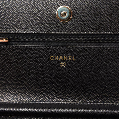Chanel Caviar Quilted Wallet On Chain WOC Black 8 of 12