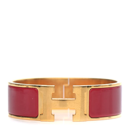 Hermes Enamel Wide Clic Clac H Bracelet GM Red 1 of 3