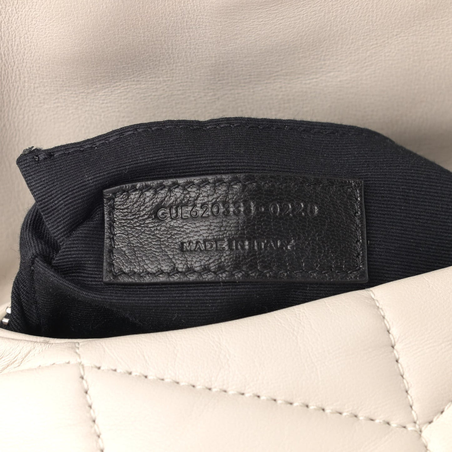 Lambskin Quilted Toy Loulou Puffer Monogram Chain Satchel Crema Soft