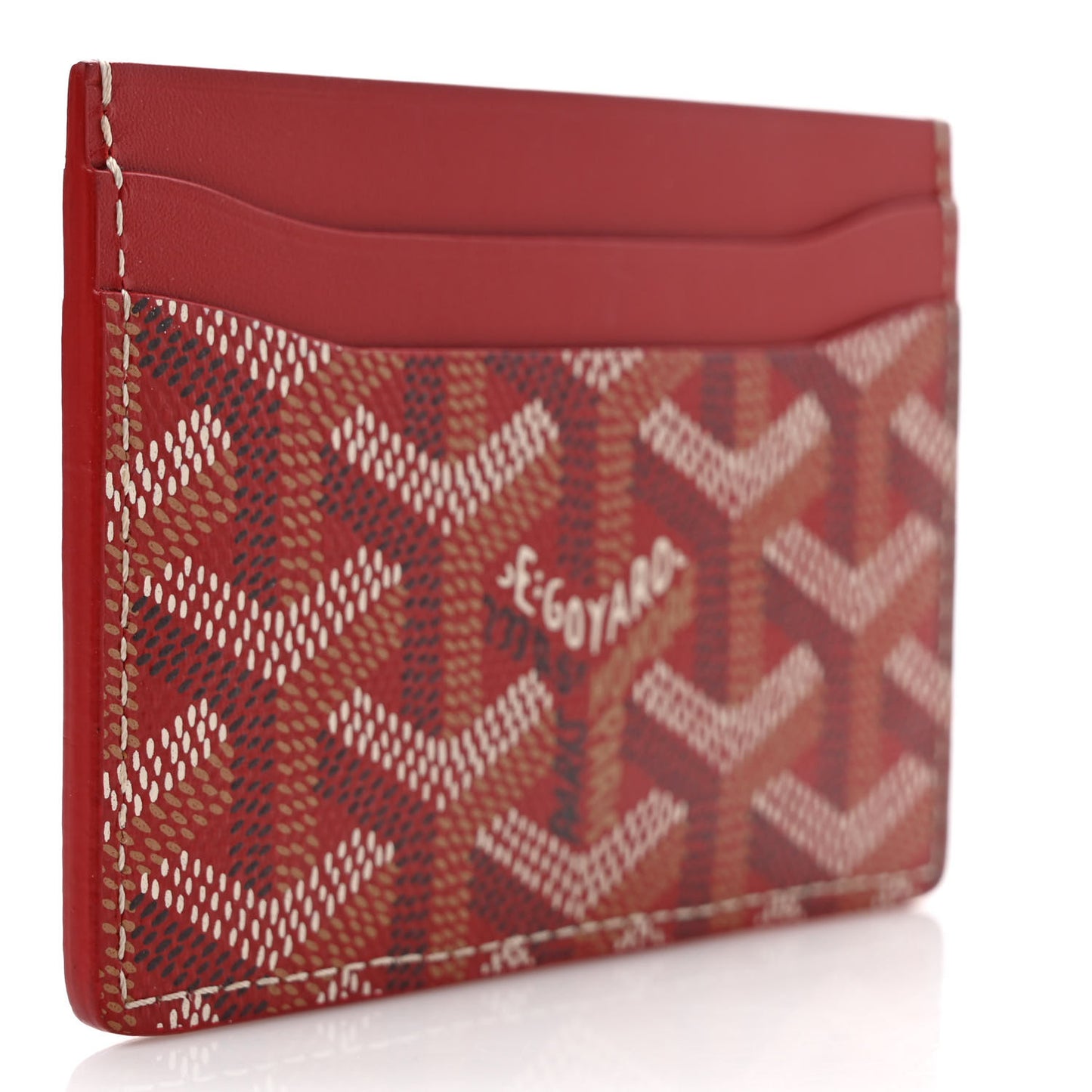 Goyardine Saint Sulpice Card Holder Red