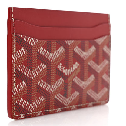 Goyard Goyardine Saint Sulpice Card Holder Red 3 of 6