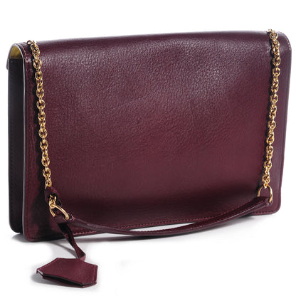 Celine Calfskin Envelope Shoulder Bag Burgundy 3 of 9