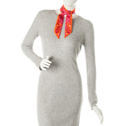 Hermes Silk Fleurs De Lotus Twilly Corail 2 of 4