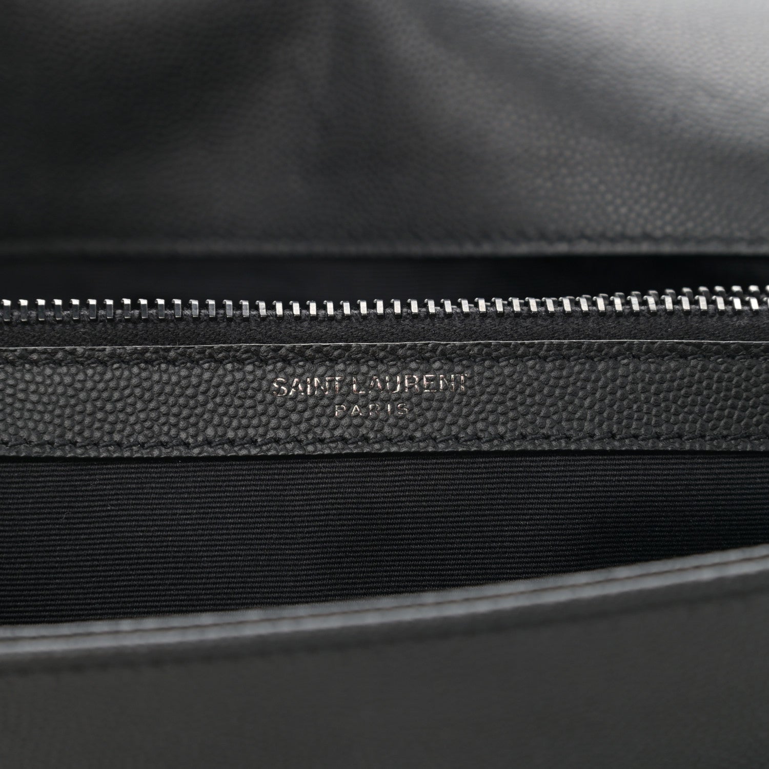 Saint Laurent Grain De Poudre Medium West Hollywood Monogram Fold-Over Black 7 of 9