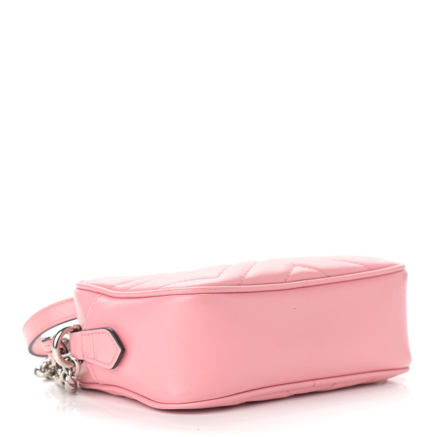 Calfskin Matelasse Mini GG Marmont Chain Shoulder Bag Wild Rose