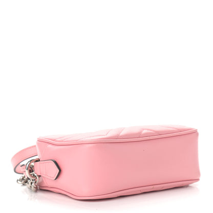 Gucci Calfskin Matelasse Mini GG Marmont Chain Shoulder Bag Wild Rose 4 of 15