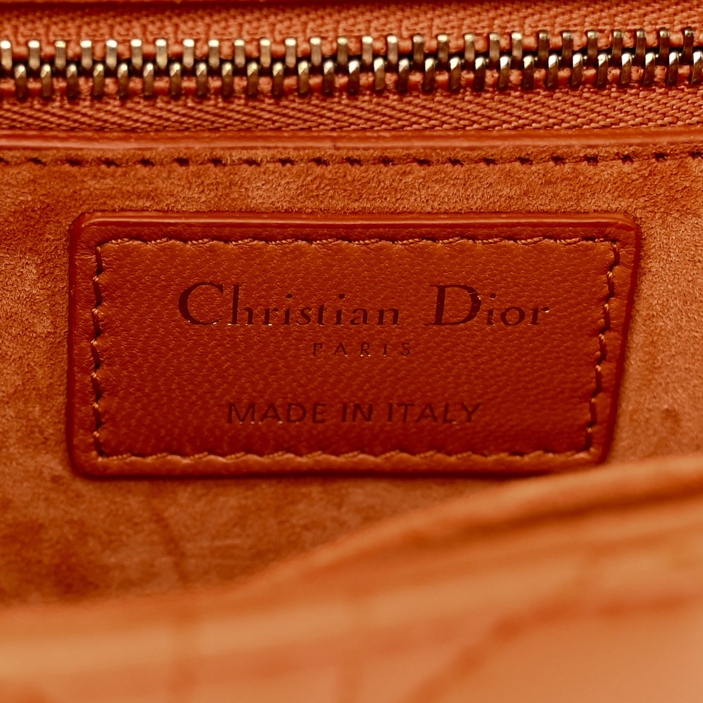 Lambskin Cannage Small Dioraddict Flap Bag Tan
