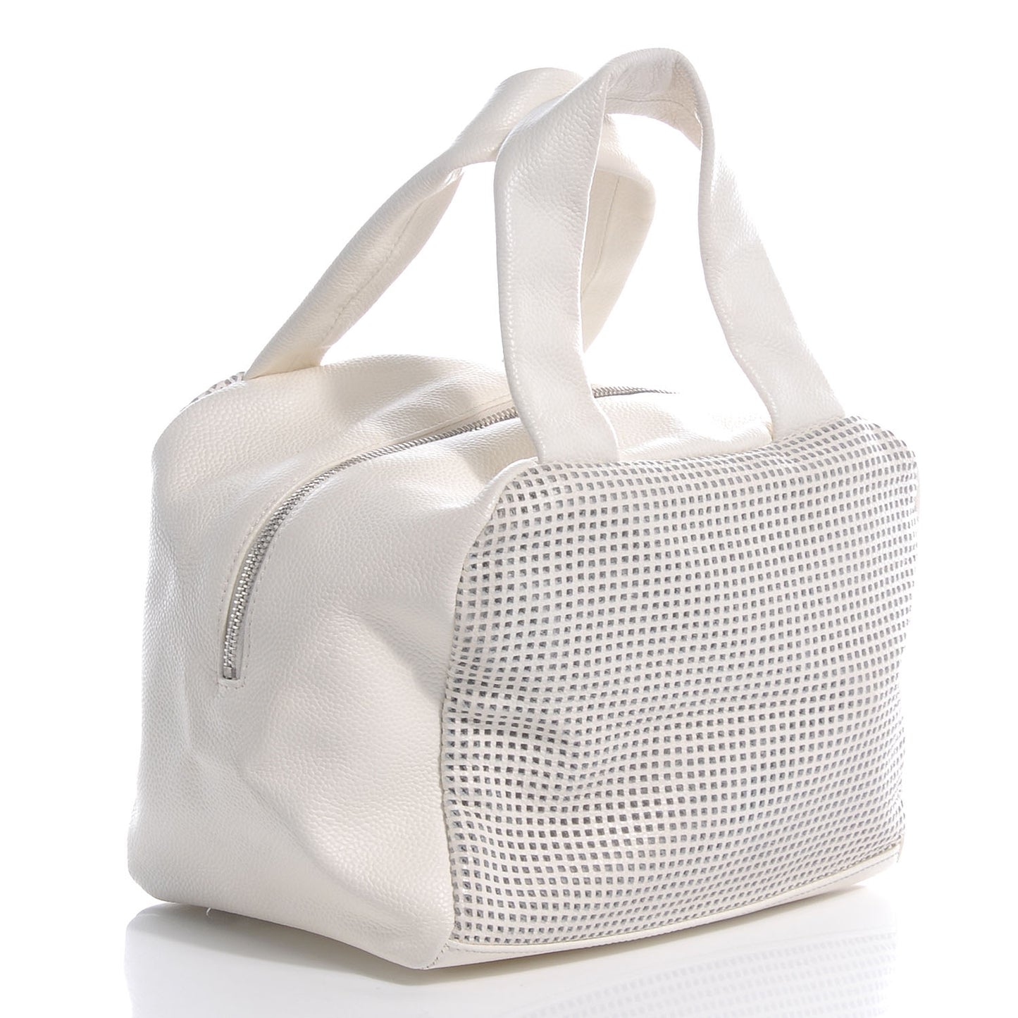 Leather Perforated Bowler White