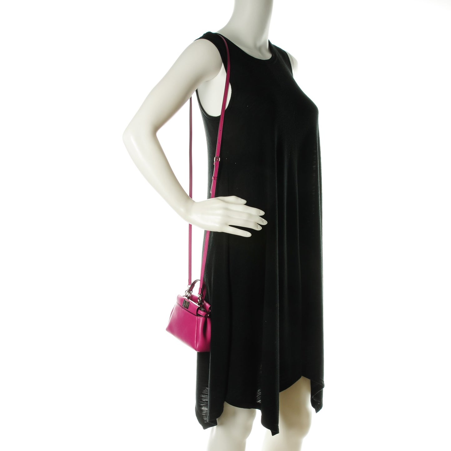 Nappa Micro Peekaboo Iconic Satchel Magenta