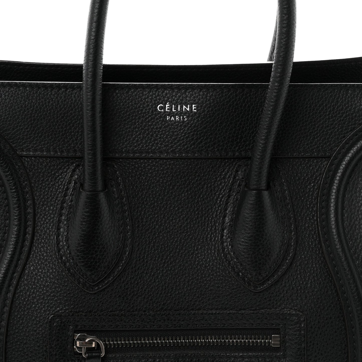 Drummed Calfskin Micro Luggage Black