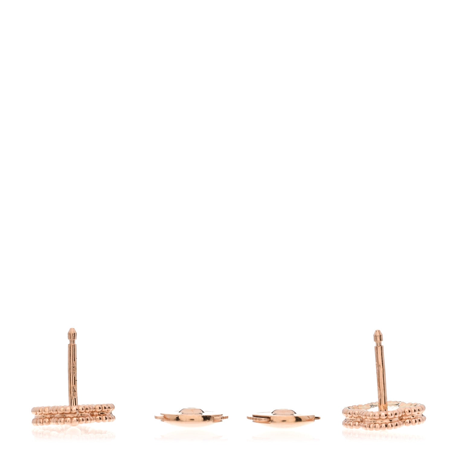 Van Cleef & Arpels 18K Rose Gold Sweet Alhambra Earrings 3 of 4