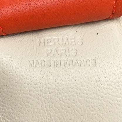 Hermes Milo Lambskin Grigri Rodeo Horse Bag Charm MM Craie Sesame Cornaline 4 of 5