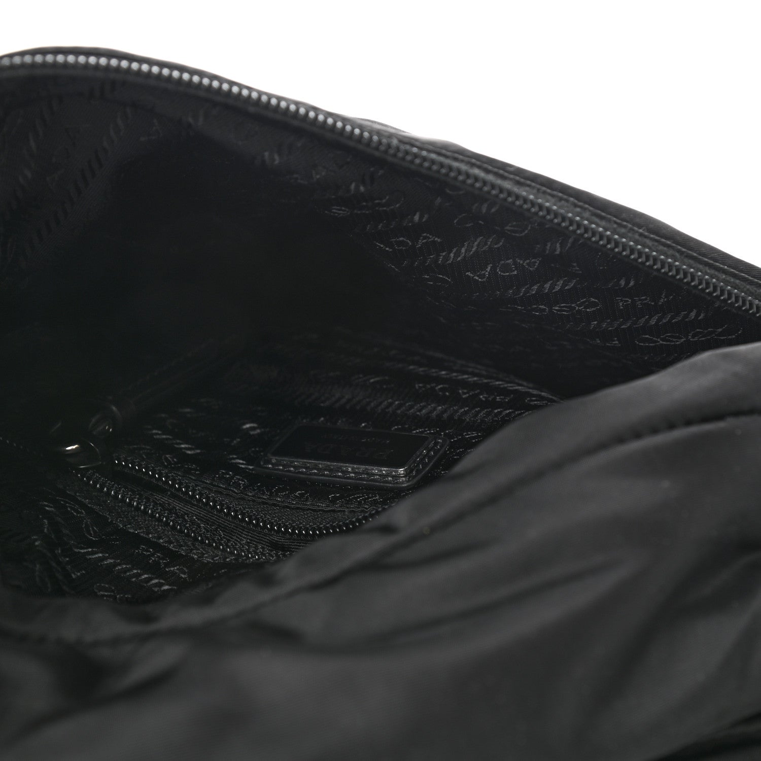 Prada Re-Nylon Vitello Metal Triangle Logo Sling Backpack Black 5 of 8
