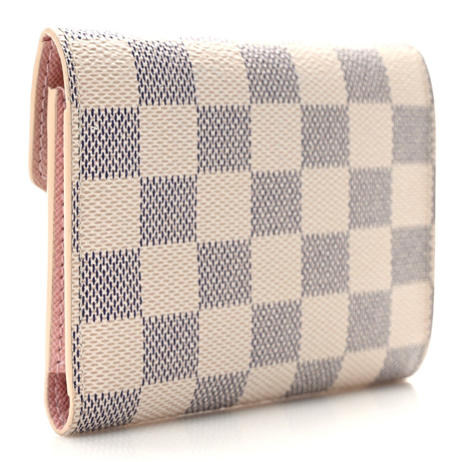 Louis Vuitton Damier Azur Victorine Wallet Rose Ballerine 3 of 7