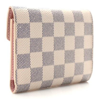 Louis Vuitton Damier Azur Victorine Wallet Rose Ballerine 3 of 7