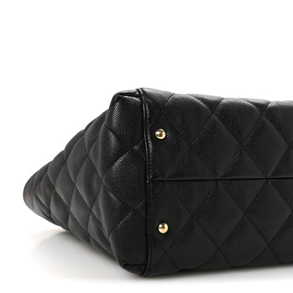 Chanel Caviar Quilted Large CC Shopping Tote Black 10 of 12