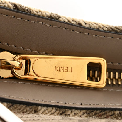 Fendi Chenille Vitello King Plexiglass FF O'Lock Swing Tortora Nuvola 11 of 13
