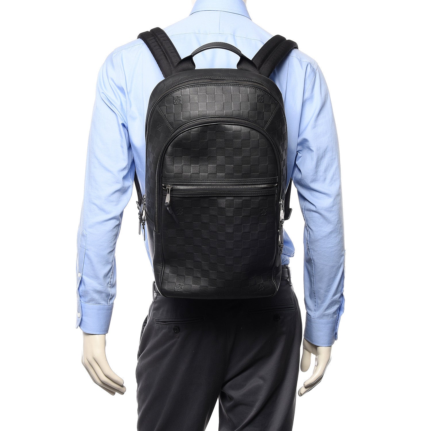 Louis Vuitton Damier Infini Michael Backpack Black 2 of 9