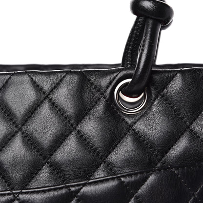 Chanel Calfskin Quilted Large Cambon Tote Black 14 of 17