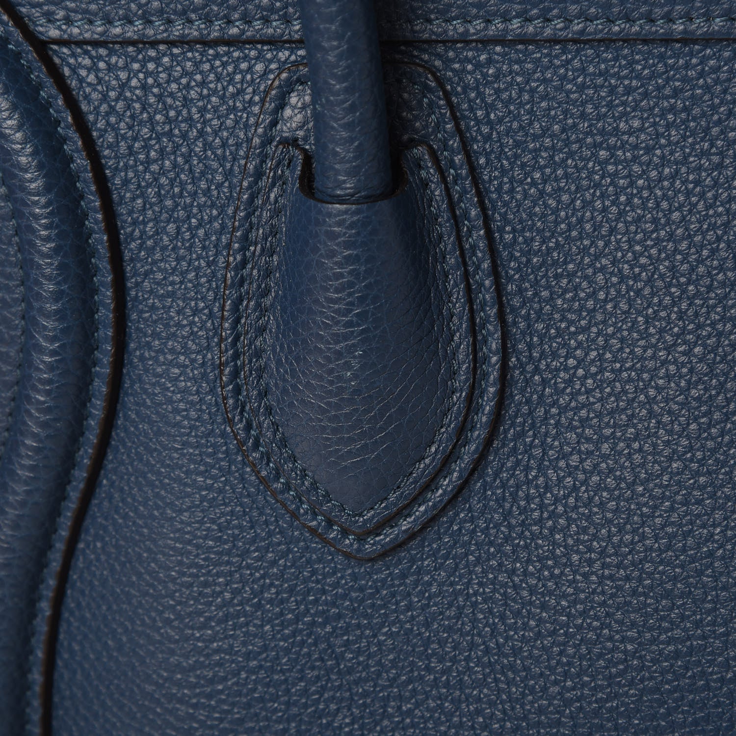 Celine Drummed Calfskin Micro Luggage Petrol 14 of 15