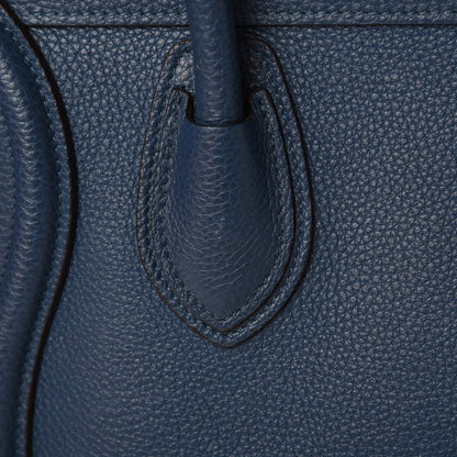 Celine Drummed Calfskin Micro Luggage Petrol 14 of 15