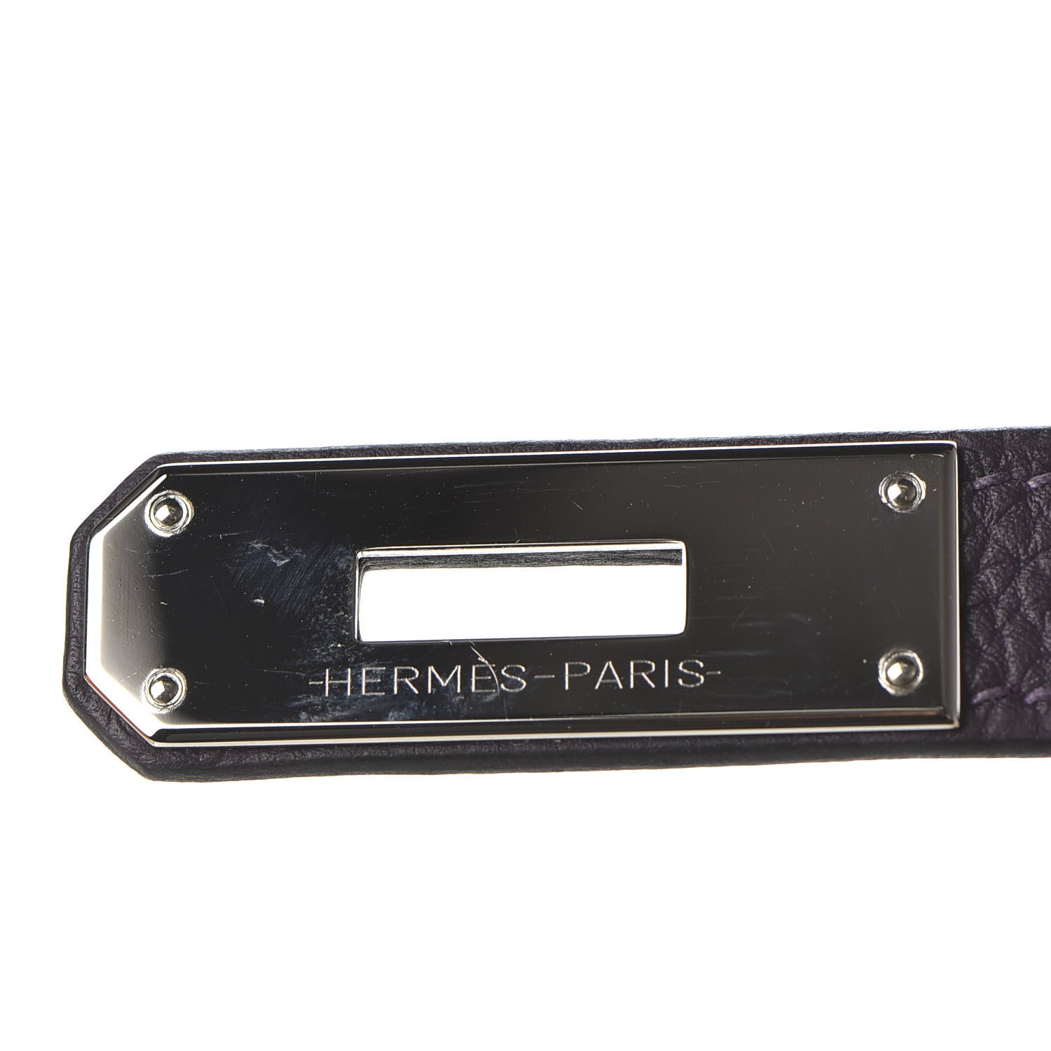 Hermes Togo Matte Alligator Kelly Retourne Touch 28 Raisin Prunoir 30 of 36