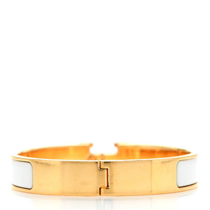 Hermes Enamel Narrow Clic Clac H Bracelet PM White 3 of 4