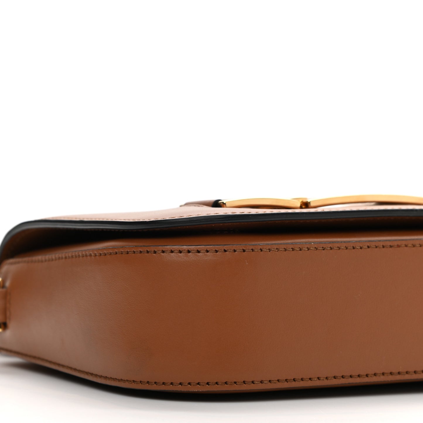 City Calf Flap Shoulder Bag Cognac