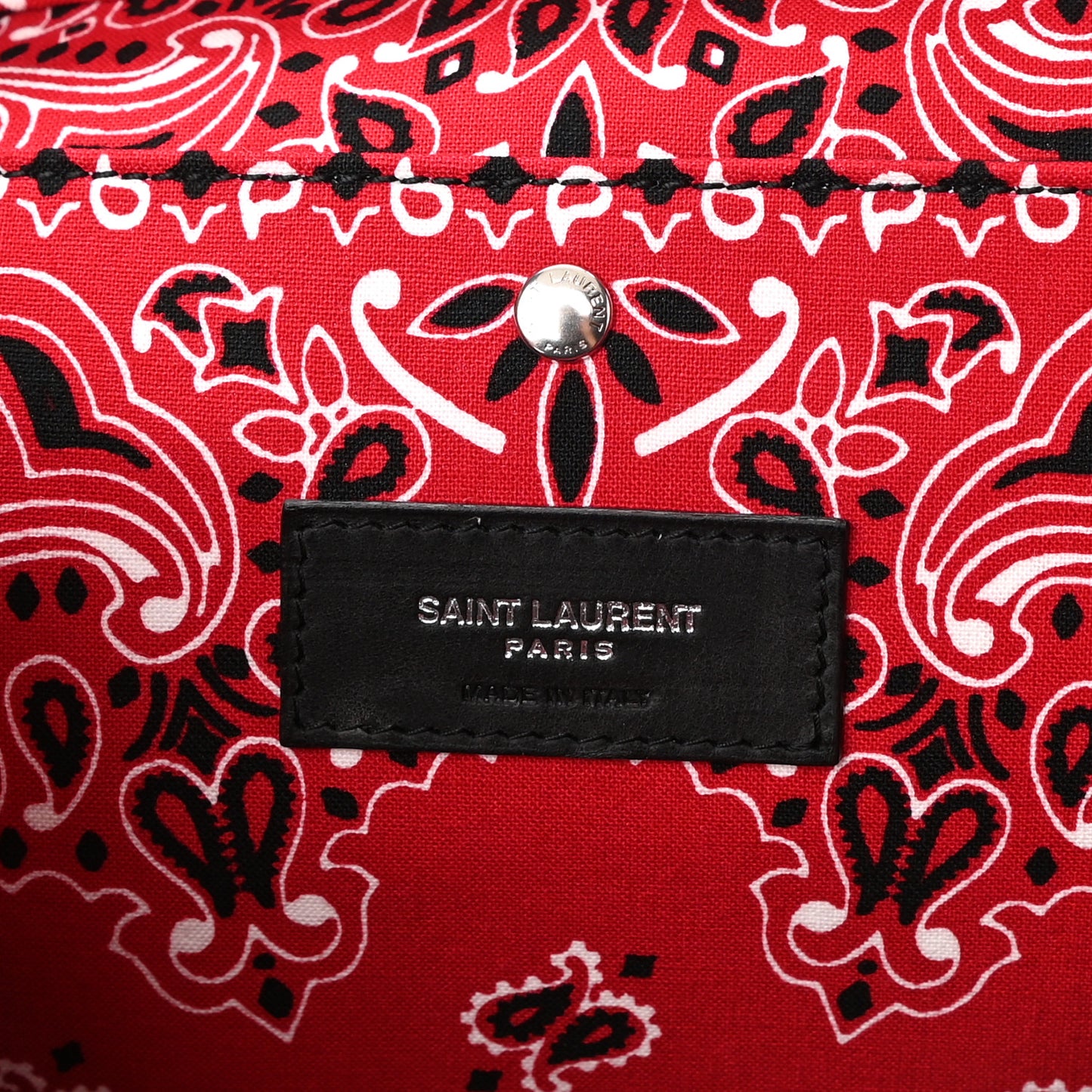 Canvas Bandana Antibe Flat Shopping Tote Red