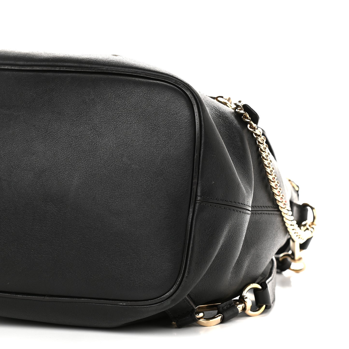 Suede Calfskin Small Faye Backpack Black