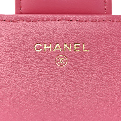 Chanel Lambskin Quilted Glasses Case with Chain Pink 6 of 9