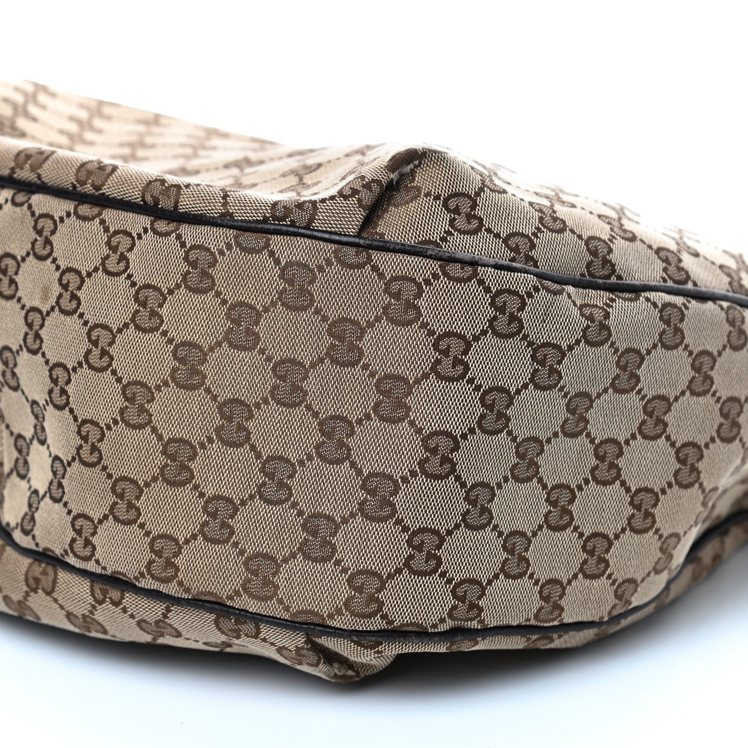 Gucci Monogram Web Medium Dressage Hobo Dark Brown 10 of 13