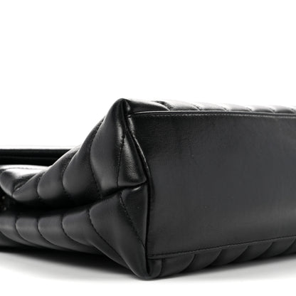 Saint Laurent Calfskin Y Quilted Monogram Medium Loulou Chain Satchel Black 9 of 14