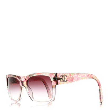 Chanel Acetate Multicolor Tweed CC Sunglasses 5220 Pink 1 of 8