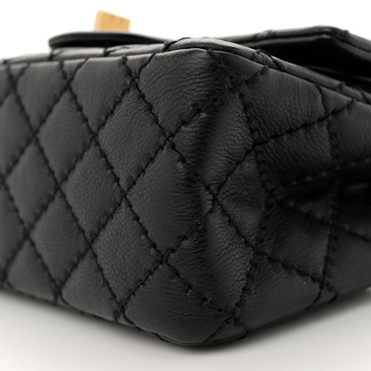 Chanel Calfskin Double Stitch 2.55 Reissue 224 Flap Black 10 of 10