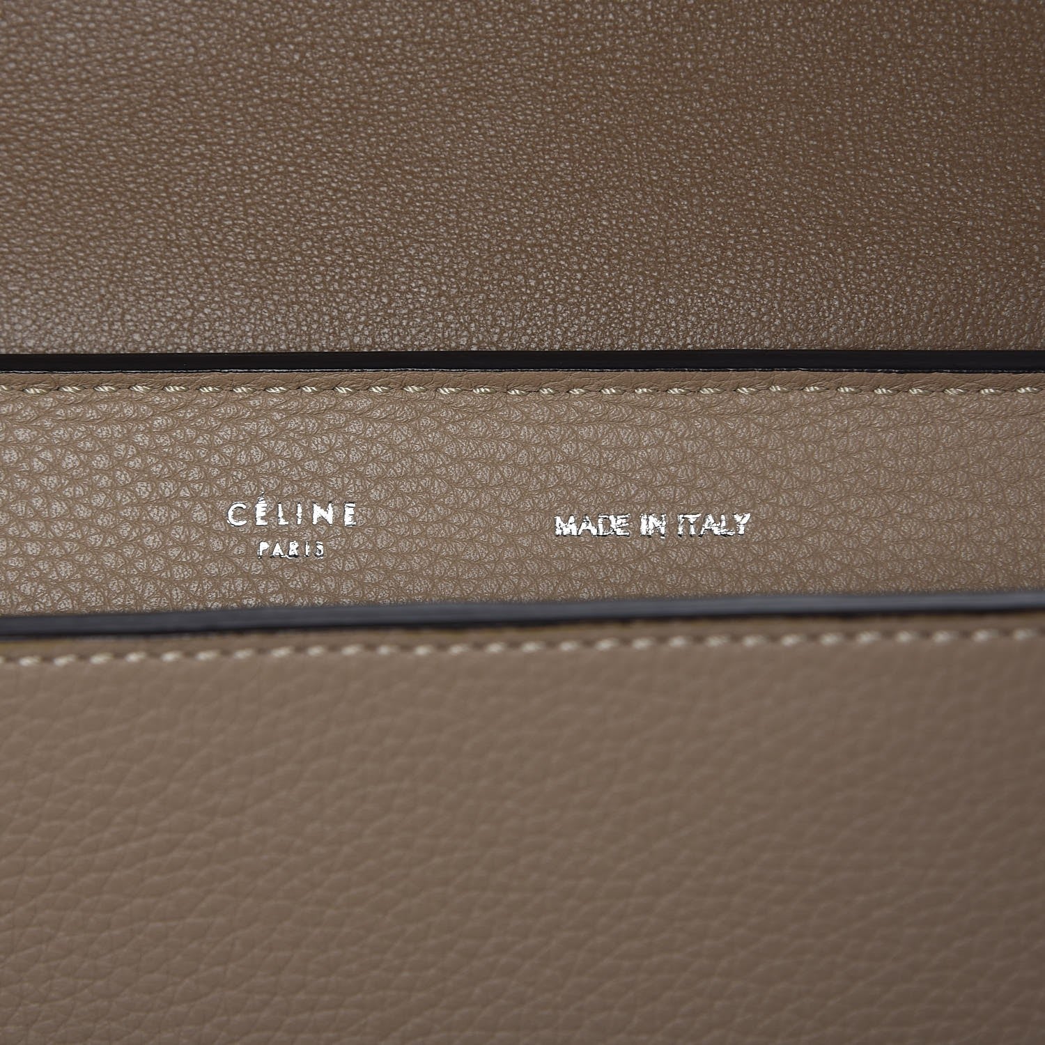 Celine Drummed Calfskin Suede Small Trapeze Dune 6 of 8