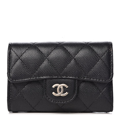 Chanel Caviar Quilted Classic 4 Key Holder Wallet Black 1 of 10