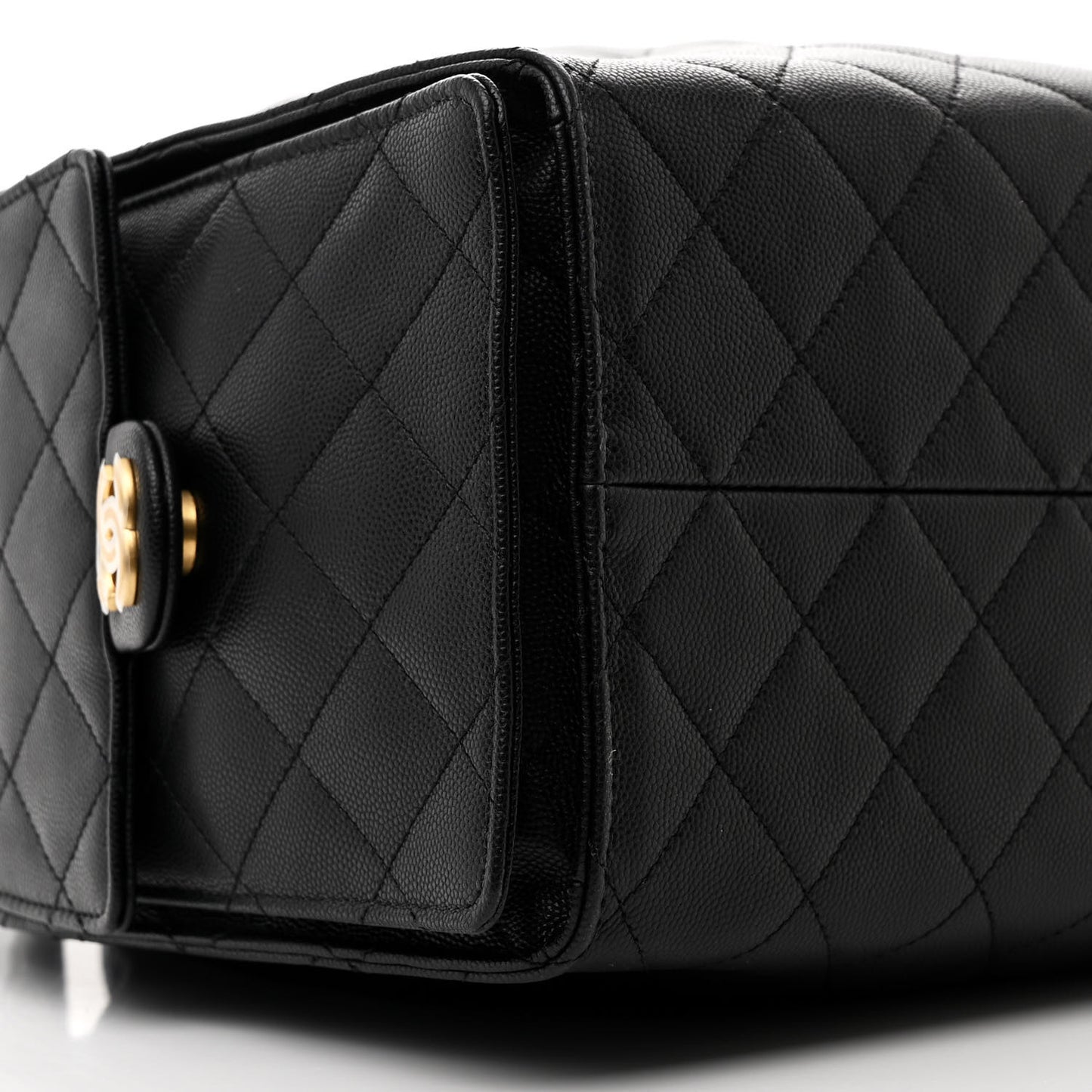 Caviar Quilted Medium Chanel 25 Handbag Black
