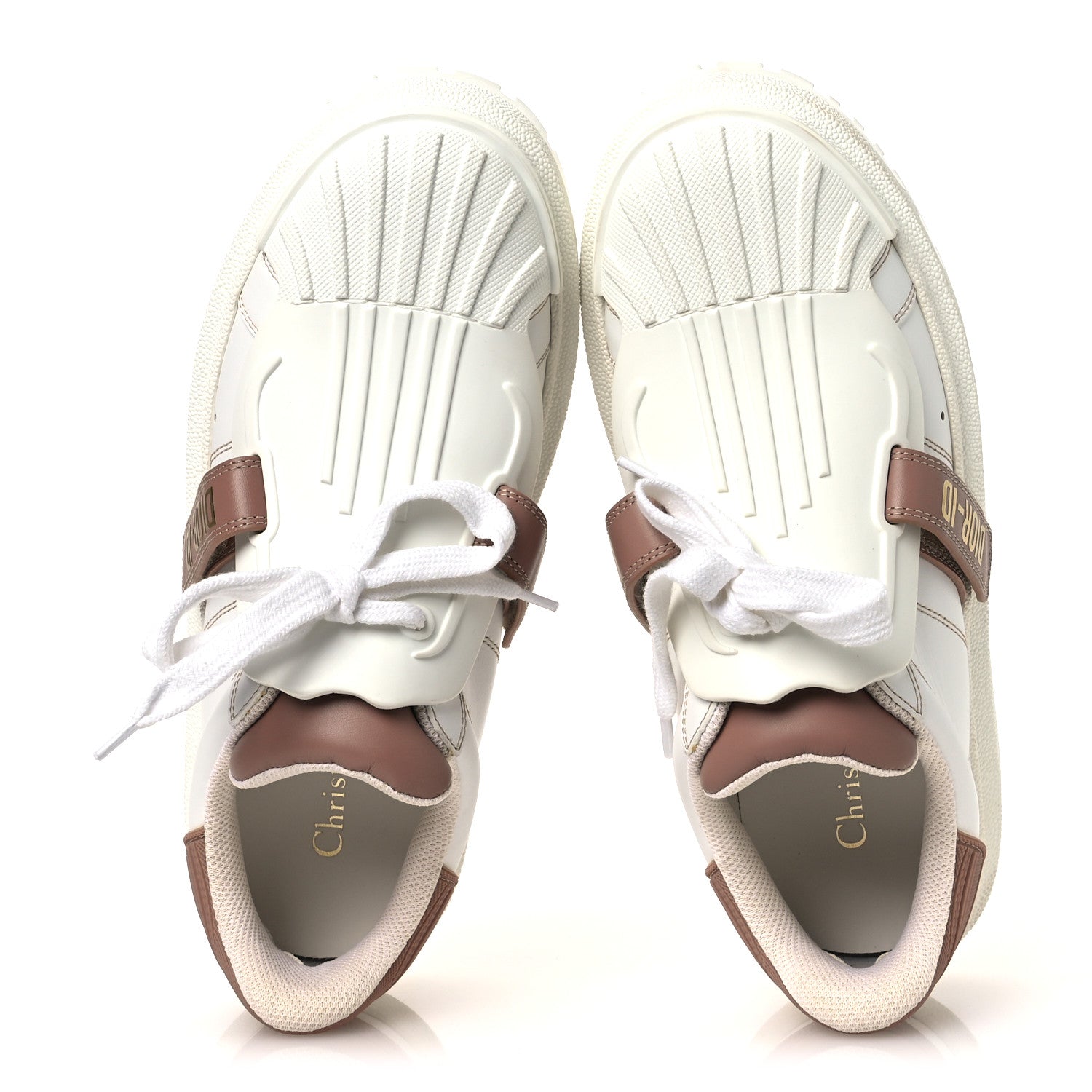 本日限定値下げ新品CHRISTIAN DIOR スニーカー ベージュ/ホワイト Christian Dior Calfskin Bi-Color Dior-ID Platform Sneakers 36.5