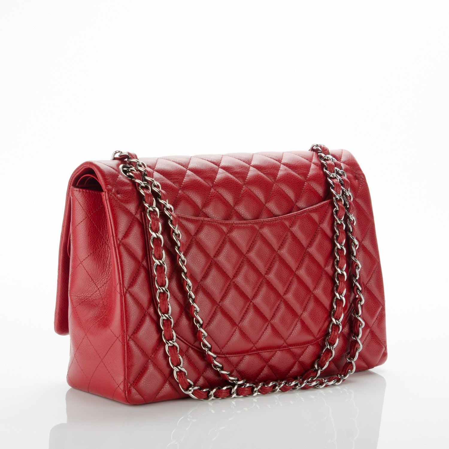 Chanel Caviar Quilted Maxi Double Flap Red 3 of 7